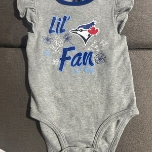 Genuine Merchandise Blue and Gray Lil' Fan Bodysuit